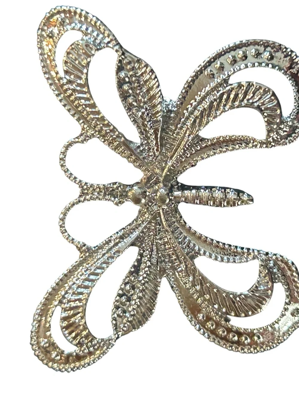 Vintage Butterfly Brooch Pin Silver Tone EUC Nature Wedding Jewelry NEW